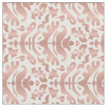 Faux Rose Gold Damask Pattern Fabric