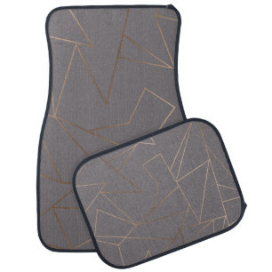 Faux rose gold elegant modern minimalist geometric car floor mat