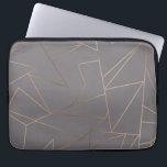 Faux rose gold elegant modern minimalist geometric laptop sleeve<br><div class="desc">Elegant and modern design representing faux rose gold geometric pattern.</div>