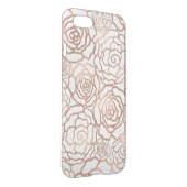 Faux Rose Gold Foil Floral Lattice Clear Uncommon iPhone Case (Back/Right)