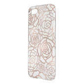Faux Rose Gold Foil Floral Lattice Clear Uncommon iPhone Case (Back/Left)