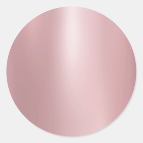 Faux Rose Gold Glamorous Blank Template Elegant Classic Round Sticker