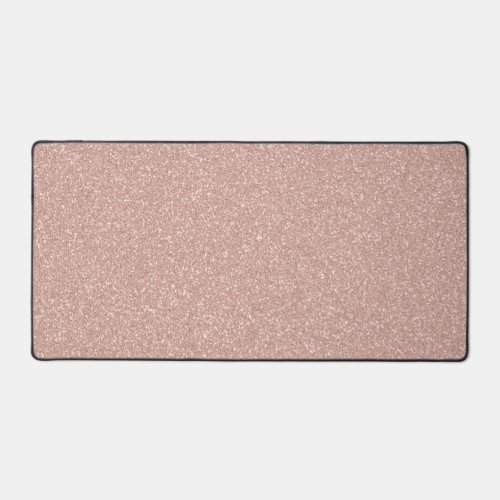 Faux Rose Gold Glitter Desk Mat