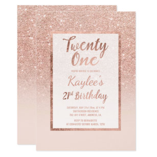 elegant 21st birthday invitations zazzle