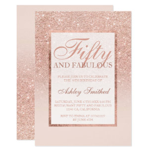 Fifty And Fabulous Invitations Zazzle