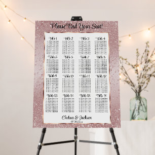 Faux Rose Gold Glitter Foam Board