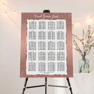 Faux Rose Gold Glitter Foam Board