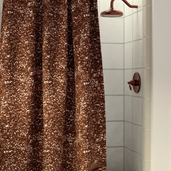 Faux Rose Gold Glitter Modern Shower Curtain by mothersdaisy at Zazzle
