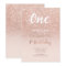 Faux rose gold glitter ombre first Birthday