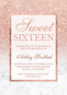 Sweet 16 Invitations Zazzle