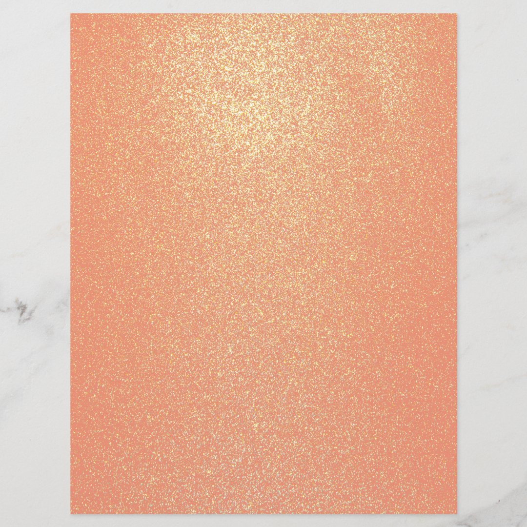 Faux Rose Gold Glitter Scrapbook Paper | Zazzle