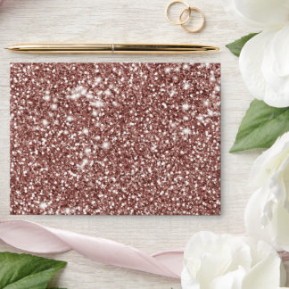 Faux Rose Gold Glitter Texture Look-like Design Envelope