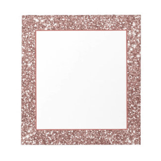 Faux Rose Gold Glitter Texture Look-like Design Notepad