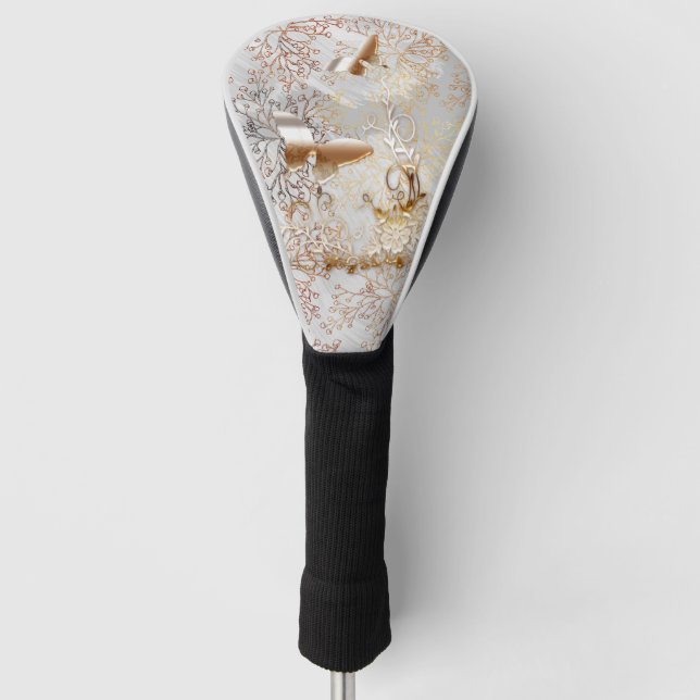 Faux Rose Gold Golf Head Cover (Front)