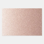 Faux Rose Gold Gradient Glitter  Wrapping Paper Sheets