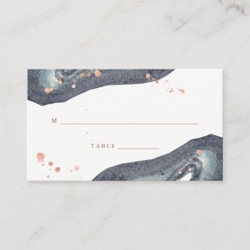 Faux Rose Gold | Gray Geode Wedding Escort Card by Customize_My_Wedding at Zazzle