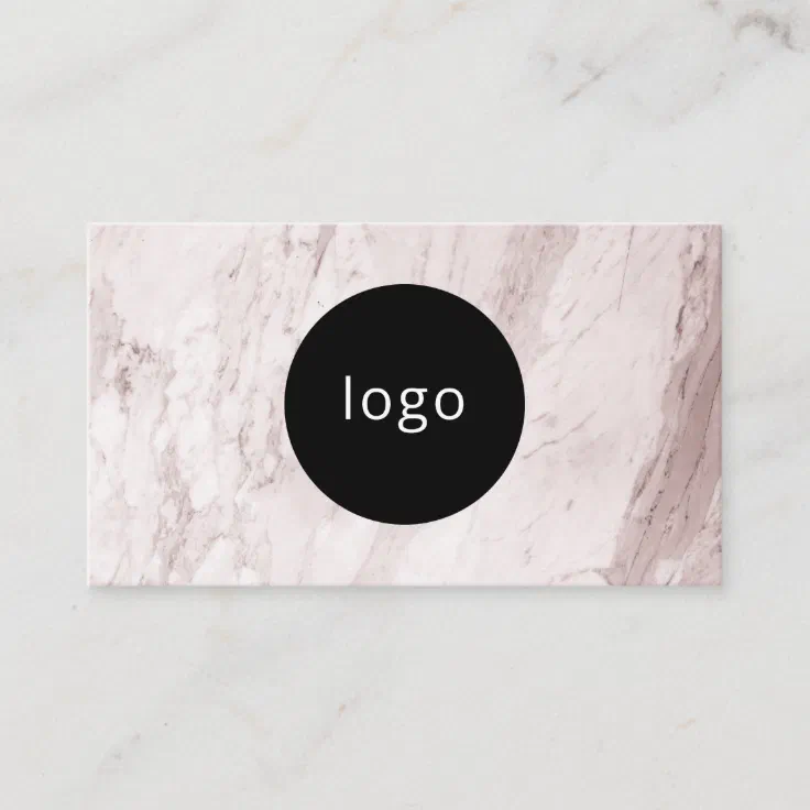 Faux Rose Gold Marble Texture Logo Makeup Artist Business Card Zazzle