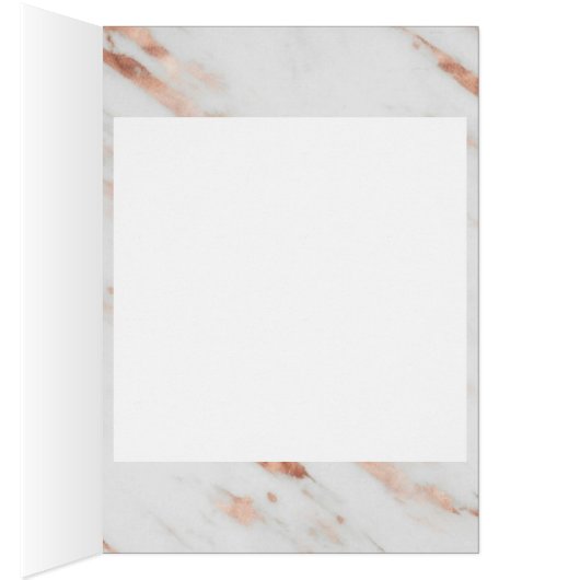 Faux Rose Gold Marble. Wife's Birthday. (Inside (Right))
