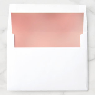 Faux Rose Gold Modern Elegant Glamour Template Envelope Liner