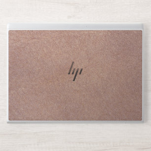 Faux Rose Gold Monogram Blush Pink HP Laptop Skin