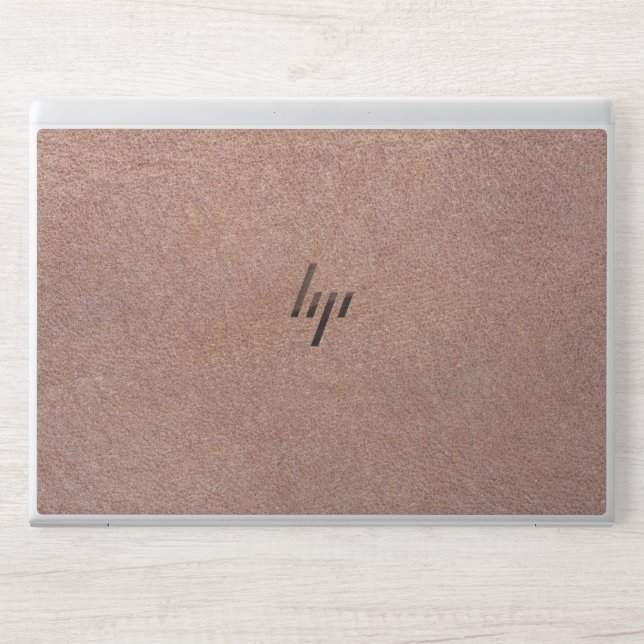 Faux Rose Gold Monogram Blush Pink HP Laptop Skin (Front)