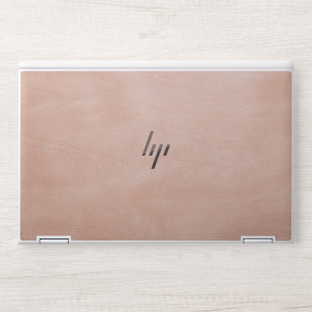 Faux Rose Gold Monogram Blush Pink  HP Laptop Skin (Front)