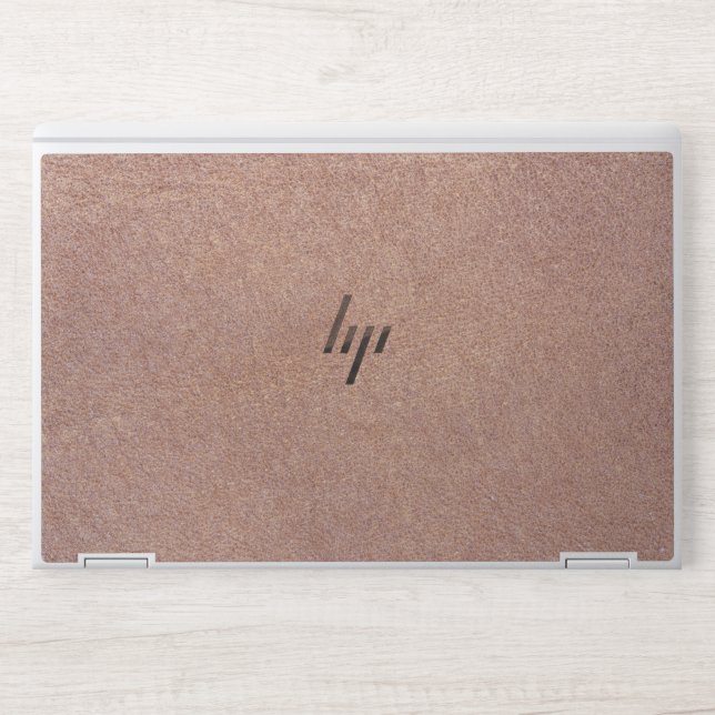 Faux Rose Gold Monogram Blush Pink HP Laptop Skin (Front)