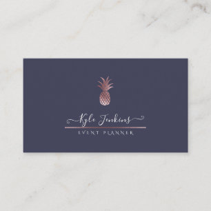 FAUX ROSE GOLD PINEAPPLE Business Card