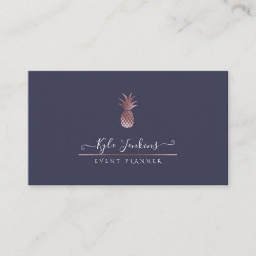 FAUX ROSE GOLD PINEAPPLE Business Card