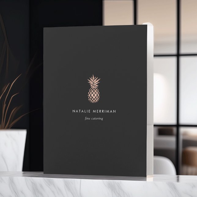 Faux Rose Gold Pineapple Logo Pocket Folder (Creator Uploaded)