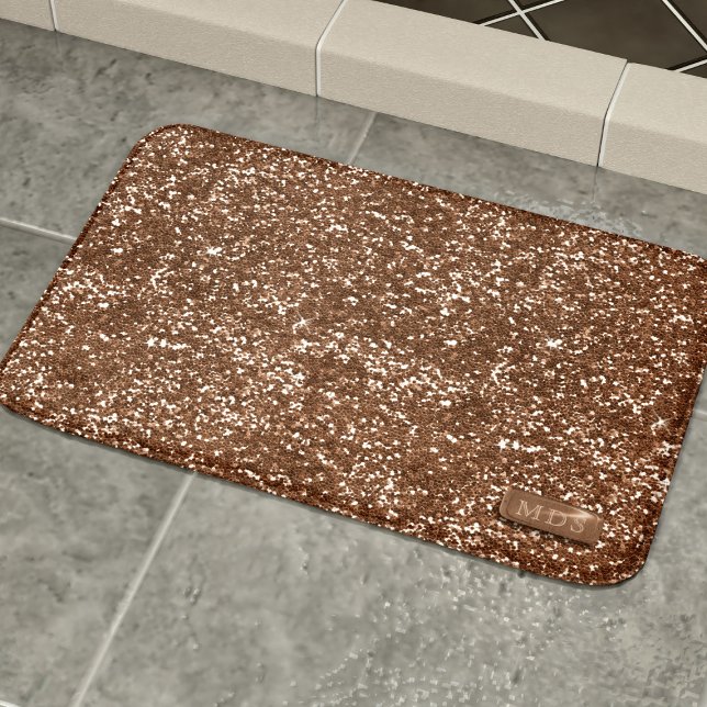 Faux Rose Gold Sparkle Glitter Bath Mat (Creator Uploaded)