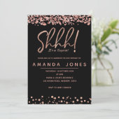 FAUX ROSE GOLD Surprise Birthday Party Invitation (Standing Front)