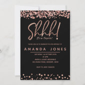 FAUX ROSE GOLD Surprise Birthday Party Invitation (Front)