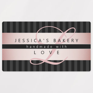 Faux Rose Gold w/Black & Grey Labels