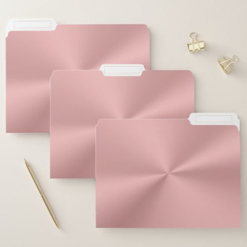 Faux rose gold with shiny effect file folder