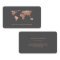 Faux Rose Gold World Map on Smoky Gray