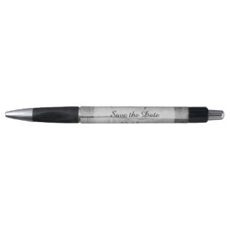 Faux Rustic Barn Wood Wedding Save the Date Pen