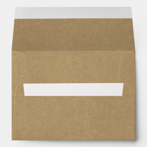 Faux Rustic Brown Kraft Pre_Printed Address 5x7 Envelope