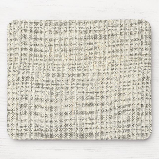 faux rustic grey burlap mouse pad (Front)