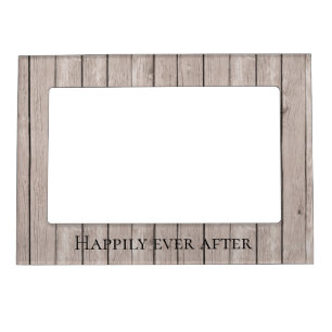Faux Rustic Wood Brown Magnetic Frame