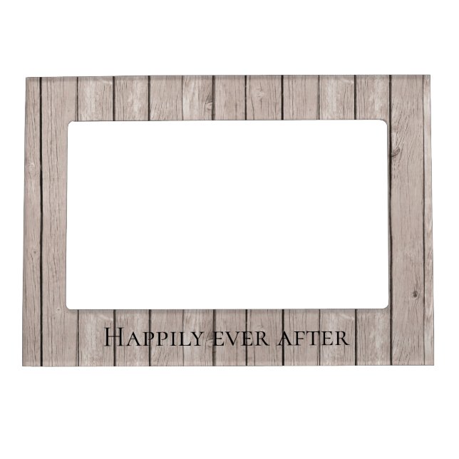 Faux Rustic Wood Brown  Magnetic Frame (Front)