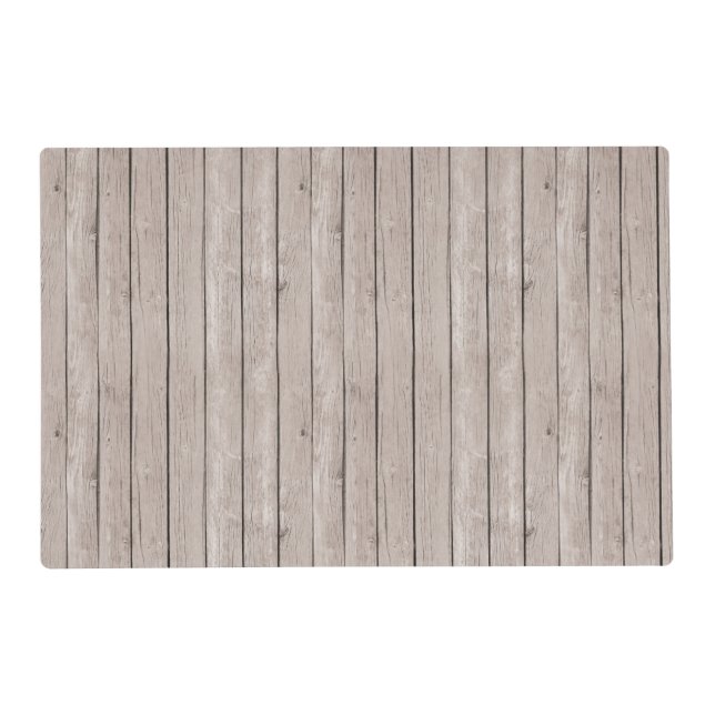 Faux Rustic Wood Brown  Placemat (Front)
