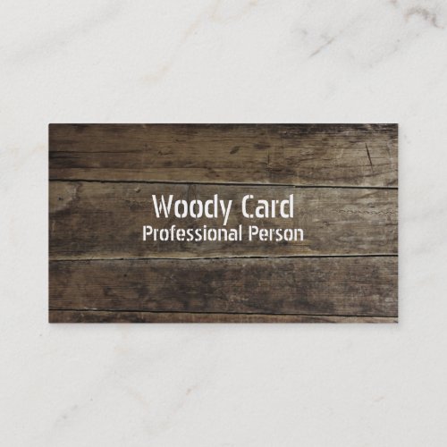 Faux Rustic Wood Business Card