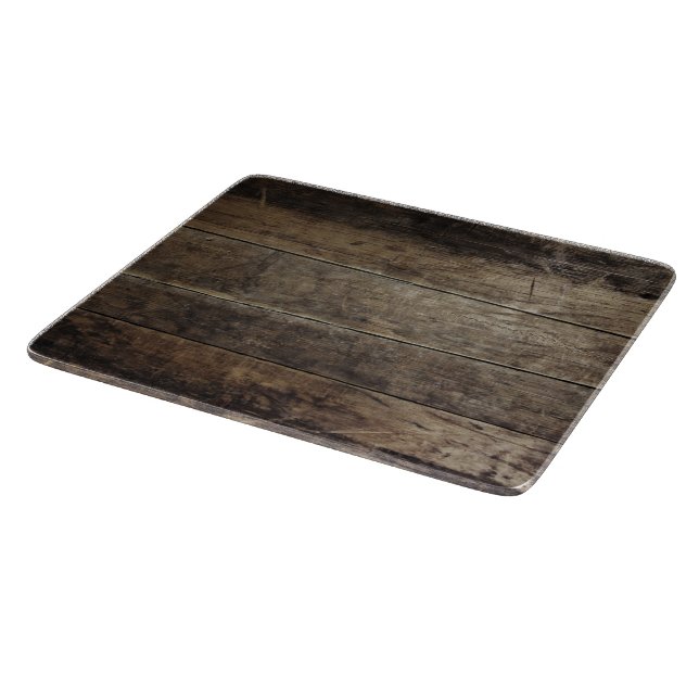 Faux Rustic Wood Cutting Board (Corner)