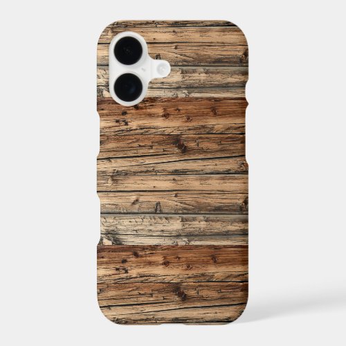 Faux rustic wooden iPhone 17 case