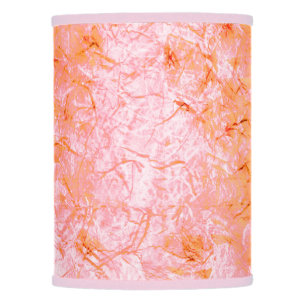 Faux salmon leather, off-white lamp shade