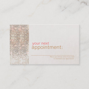 Faux Sequin Beauty Salon  Appointment Card
