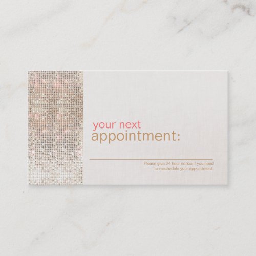 Modern and Hip Business Sequin Appointment Card 1 Business Card Templates