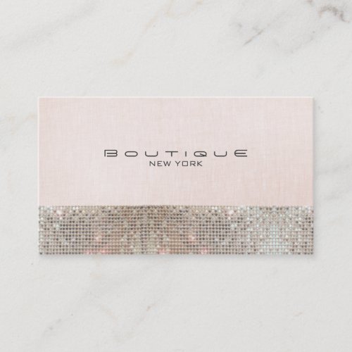 Sequins and Linen Pink Boutique *NOT REAL SEQUINS Business Card Template
