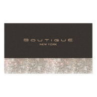 Faux Sequins and Suede Fashion Boutique Business Card Template